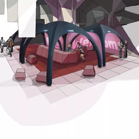 Bild: Das Event Tent – die perfekte Lösung auch für Auswärtsspiele