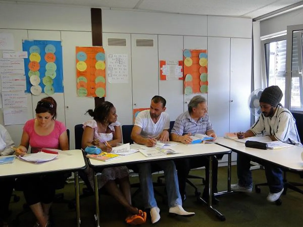 Auch freie Plätze für Sprachkurse können im Portal angeboten werden; © Inova e.V., Abdruck honorarfr