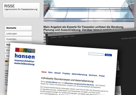 Neue Rubrik - Aktuelle Büro-Websites im Kurzporträt Bild: Neue Rubrik - Aktuelle Büro-Websites im Kurzporträt