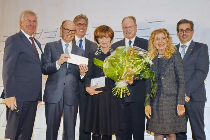 Bild: Nicola Leibinger-Kammüller mit Unternehmerpreis Aachen