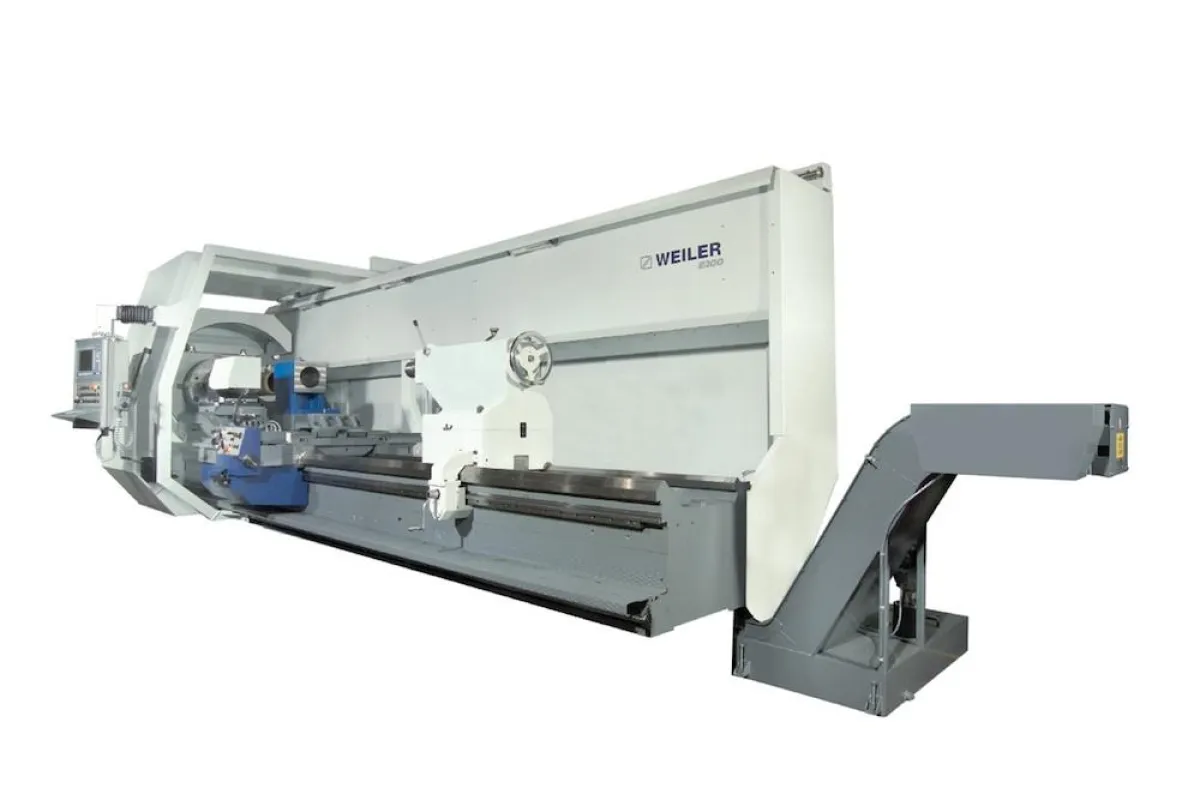 Neue zyklengesteuerte Präzisions-Drehmaschine E200 von WEILER (Foto: WEILER Werkzeugmaschinen GmbH).
