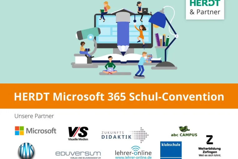 HERDT Microsoft 365 Schul-Convention Erfolgreiches digitales Lehren und Lernen. Jetzt und in Zukunft. Bild: HERDT Microsoft 365 Schul-Convention Erfolgreiches digitales Lehren und Lernen. Jetzt und in Zukunft.