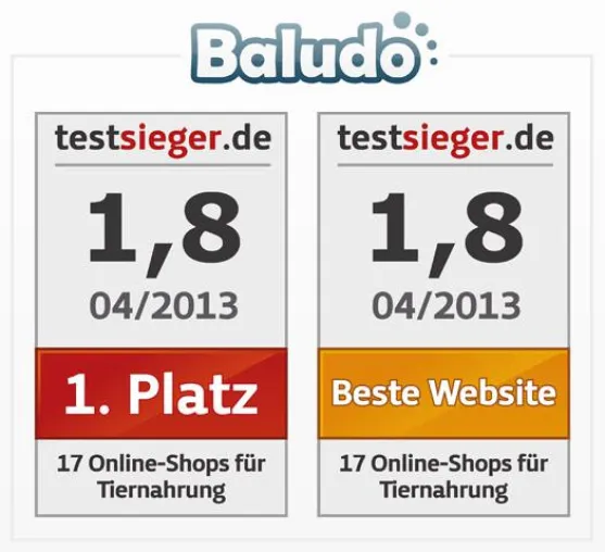 Baludo als bester Online-Shop für Tiernahrung ausgezeichnet Bild: Baludo als bester Online-Shop für Tiernahrung ausgezeichnet
