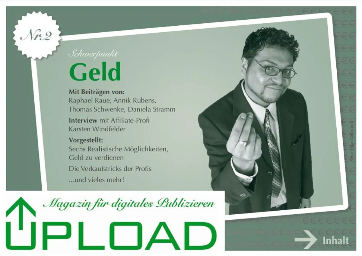 Die Titelseite des UPLOAD-PDF-Magazins Nr. 2