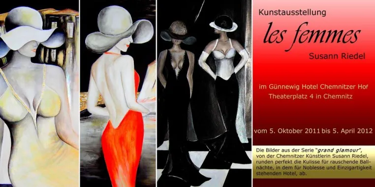 Bild: Sinnlich schöne Frauen begleiten Ballsaison ... "les femmes" Kunstausstellung im Günnewig Hotel Chemnitzer Hof