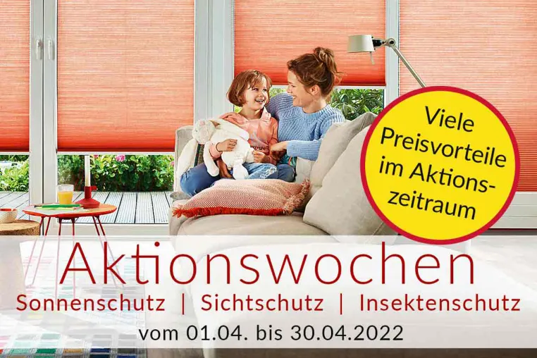 Aktionswochen Sonnenschutz - Hitzeschutz - Insektenschutz Bild: Aktionswochen Sonnenschutz - Hitzeschutz - Insektenschutz