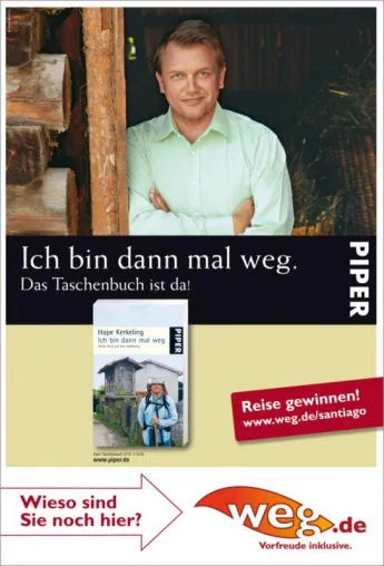 Bild: weg.de mit Hape Kerkeling - Kooperation zum Start des Taschenbuchs
