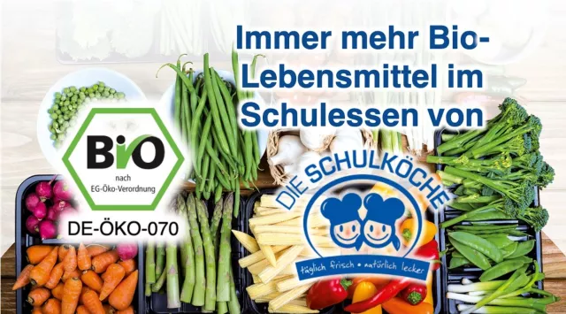 Bild: Die Schulköche erhöhen weiter den Anteil an regionalen Bio-Lebensmitteln im Berliner Schulessen