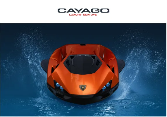 Bild: Die CAYAGO AG und Automobili Lamborghini präsentieren in Cannes den SEABOB SE63