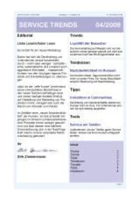 Bild: „Service ist das neue Marketing“ – Aktuelle Ausgabe des Newsletter SERVICE TRENDS jetzt erhältlich