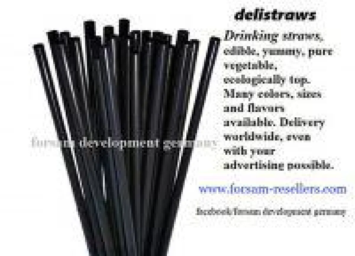 Delistraws, essbare vegane Trinkhalme