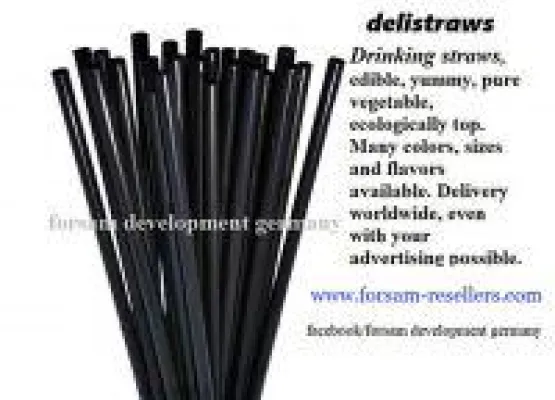 Bild: DELISTRAWS, essbare vegane Trinkhalme