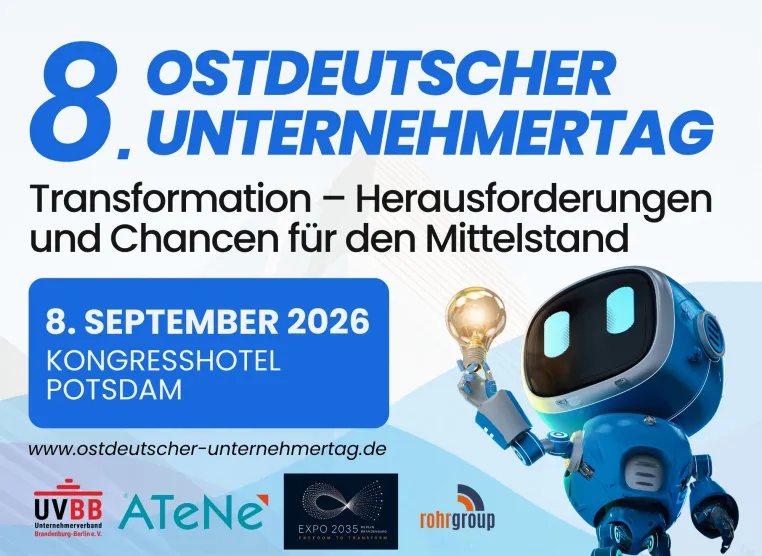 Jetzt dabei sein: Der Ostdeutsche Unternehmertag 2026 Bild: Jetzt dabei sein: Der Ostdeutsche Unternehmertag 2026