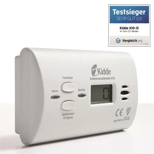 Kidde CO-Alarm X10-D. Der Testsieger. Bild: Kidde CO-Alarm X10-D. Der Testsieger.