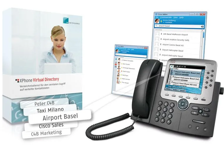 C4B integriert Geschäftsanwendungen und Cloud-Dienste in Cisco Jabber und Cisco-Telefone Bild: C4B integriert Geschäftsanwendungen und Cloud-Dienste in Cisco Jabber und Cisco-Telefone
