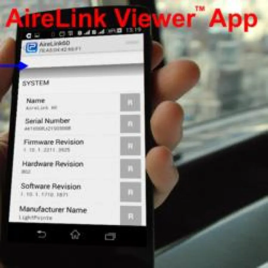 LightPointe AireLink Viewer smart phone app
