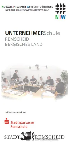 Die Unternehmerschule Bergisches Land - Remscheid startet im Herbst 2018 Bild: Die Unternehmerschule Bergisches Land - Remscheid startet im Herbst 2018