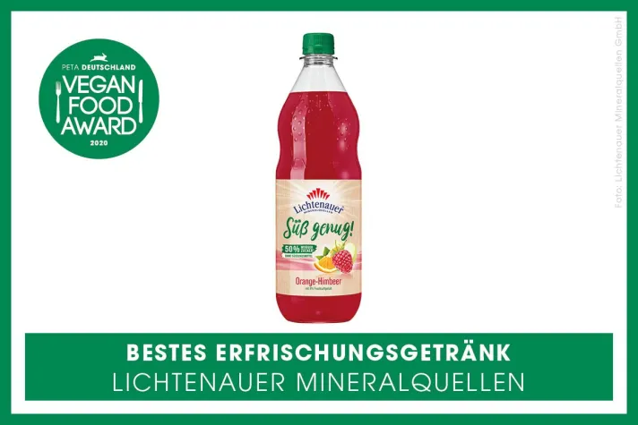 Bild: Lichtenauer „Süß genug!“ mit PETA Food Award ausgezeichnet