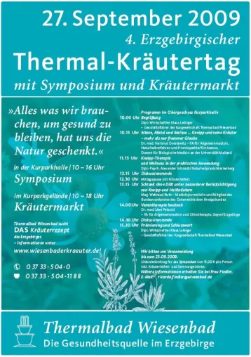 Bild: 4. Erzgebirgischer Thermal-Kräutertag in Thermalbad Wiesenbad