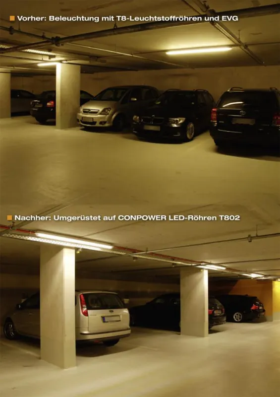 Umrüstungsbeispiel Tiefgarage