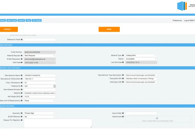 Neue Version des MEDAXperts MDM Ticket Systems Bild: Neue Version des MEDAXperts MDM Ticket Systems