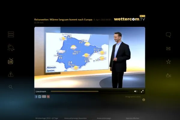 Bild: Wetter.com: Wetterfernsehen im Web-TV