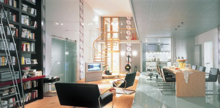 Bild: Wohnen im Loft: mit Treppen den Raum erschließen