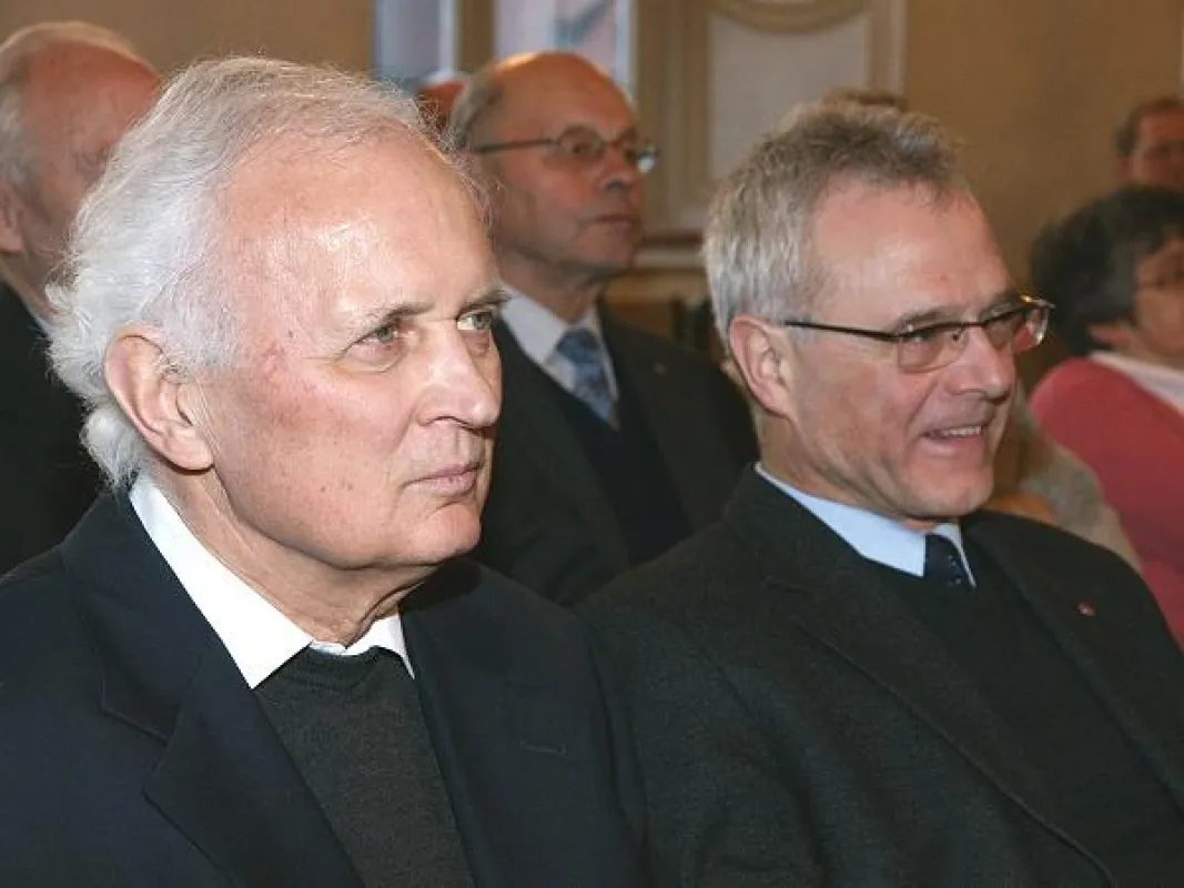 V.l.n.r.: Pater Johannes Wielgoß SDB (Essen) und Direktor Pater Claudius Amann SDB (Benediktbeuern). Foto: Hermann Kuhn.