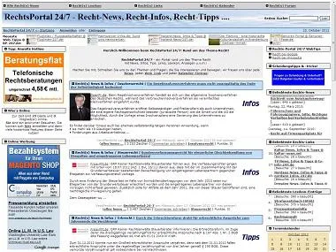 Bild: RechtsPortal-247.de nach Relaunch auch mit Recht-Tipps