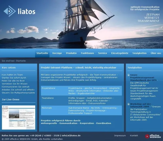 Bild: liatos – neue Projekt-Intranet-Plattform – schnell, leicht, vielseitig einsetzbar