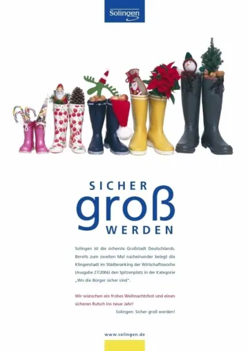 Bild: Pünktlich zum Nikolaustag: Neues Motiv der Kommunikationskampagne „Solingen: Sicher groß werden“
