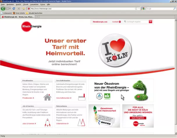 Bild: Internetagentur kernpunkt GmbH betreut den Relaunch der RheinEnergie AG