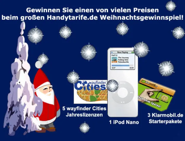 Bild: Großes Weihnachtsgewinnspiel bei Handytarife.de