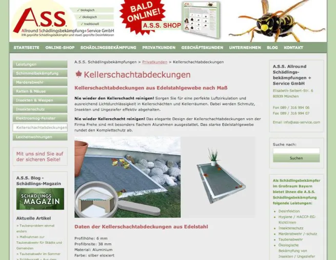 Bild: A.S.S. Schädlingsbekämpfungen aus München auch im Herbst und Winter aktiv