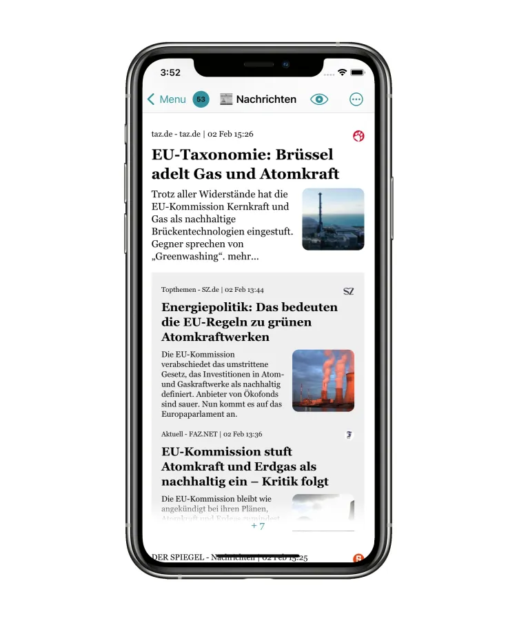 Nooshub als App auf iOS (beta) (© Krisdigital)