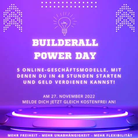 Builderall Power Day am 27. 11.2022 Bild: Builderall Power Day am 27. 11.2022