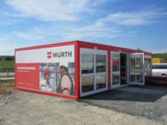 Bild: BAULOC-Shops in mobilen ELA-Raumeinheiten