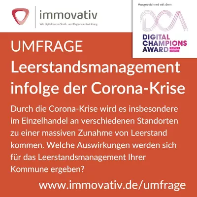 Bild: immovativ GmbH startet Umfrage zu kommunalem Leerstandsmanagement infolge der Corona-Krise