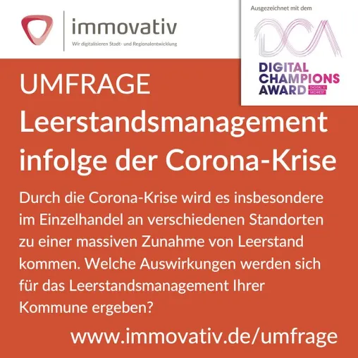 Bild: immovativ GmbH startet Umfrage zu kommunalem Leerstandsmanagement infolge der Corona-Krise