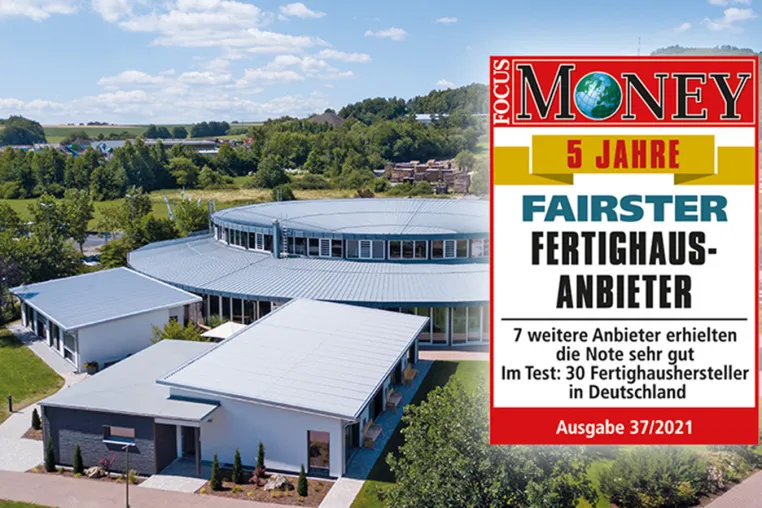 Zum 9. Mal in Folge: Auszeichnung als fairster Fertighausanbieter Bild: Zum 9. Mal in Folge: Auszeichnung als fairster Fertighausanbieter