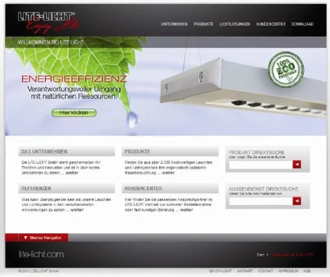 Bild: lite-licht.com im neuen Gewand - LITE-LICHT präsentiert sich mit neuem Internetauftritt