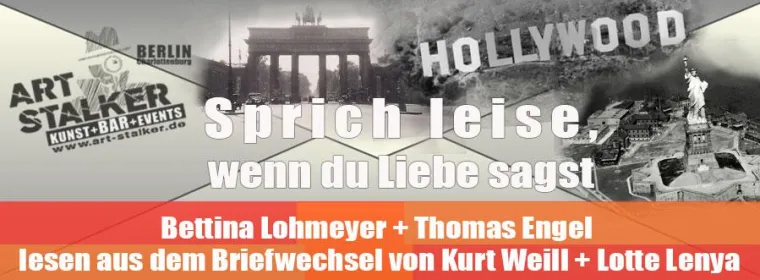 Bild: Bettina Lohmeyer und Thomas Engel lesen Kurt Weill und Lotte Lenya - Sprich leise, wenn du Liebe sagst