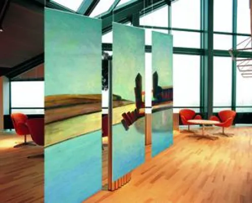 Bild: neos art auf der  Ambiente 2007: Gemälde als Raumteiler