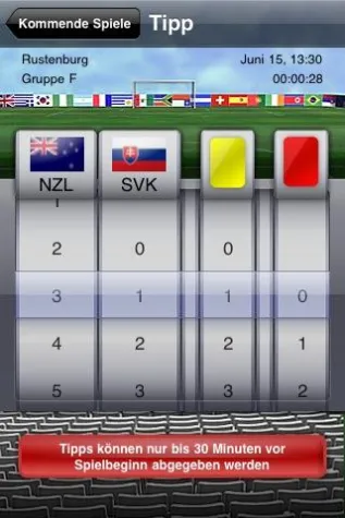 Bild: Pünktlich zur WM - Das iPhone Tippspiel "Soccer Rocker" jetzt im App Store