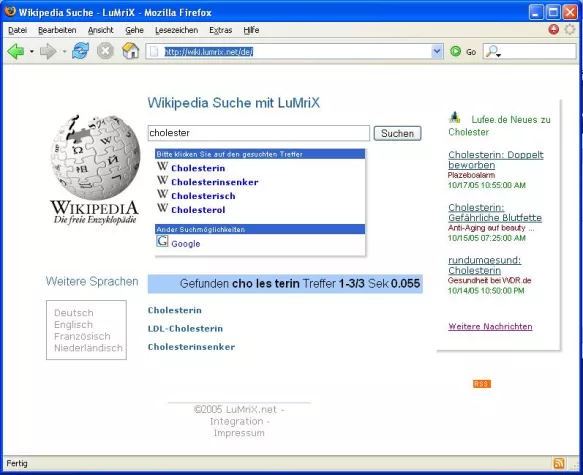 Wikipedia-Suchmaschine im Praxistest erfolgreich Bild: Wikipedia-Suchmaschine im Praxistest erfolgreich