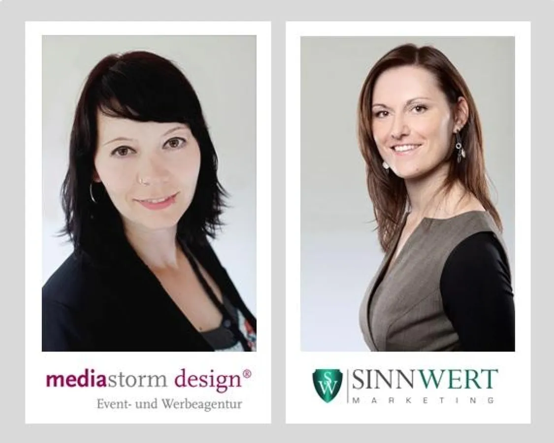 Katrin Steffen, mediastorm design und Rita Löschke, SinnWert Marketing GmbH
