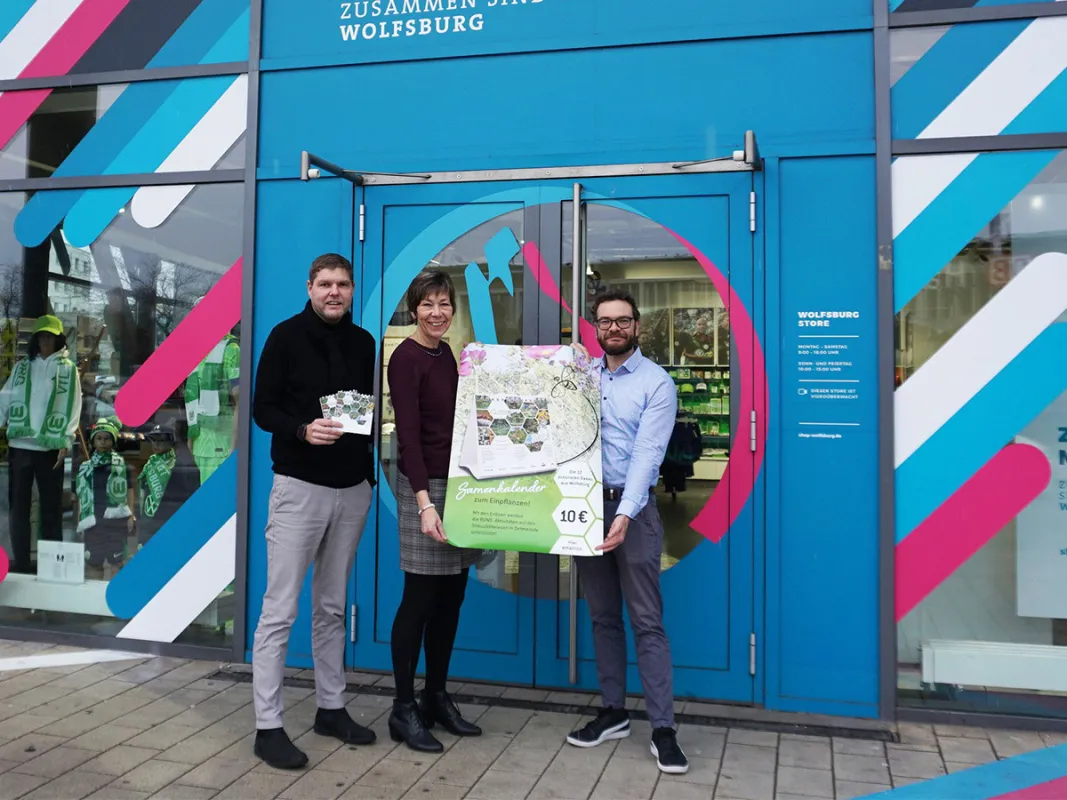 Samenkalender zum Einpflanzen im Wolfsburg Store erhältlich (© WMG Wolfsburg)