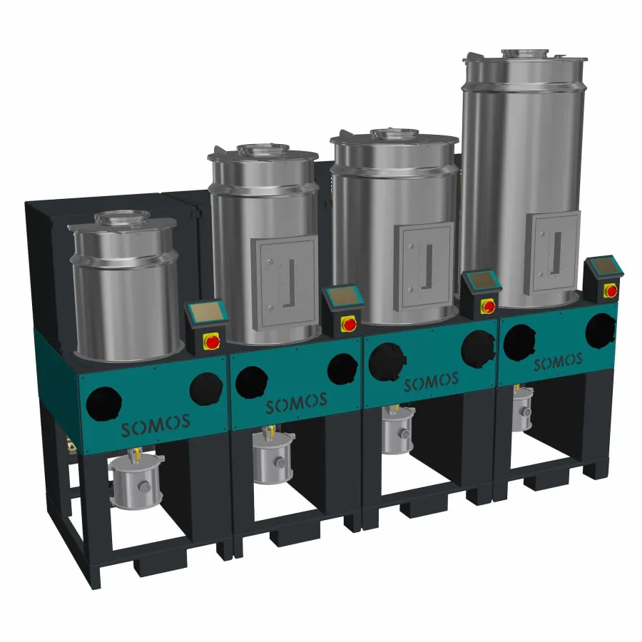 Neu: Die modular aufgebaute, stationäre Granulat-Trocknungsanlage SOMOS RDF (Foto: ProTec).