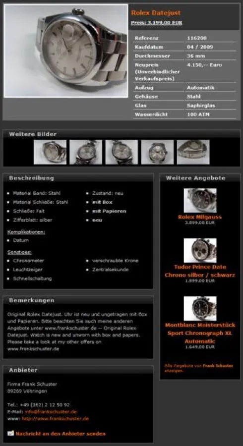 Perfekte Kapitalanlage - Rolex Datejust