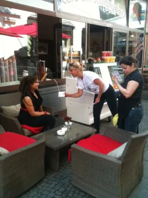 Bild: Promotionaktion in Berlin: Wo liegt die Hauptstadt des Kaffees?